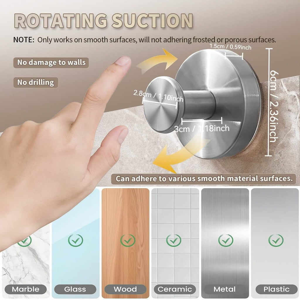 Stainless Steel Suction Cup Hooks