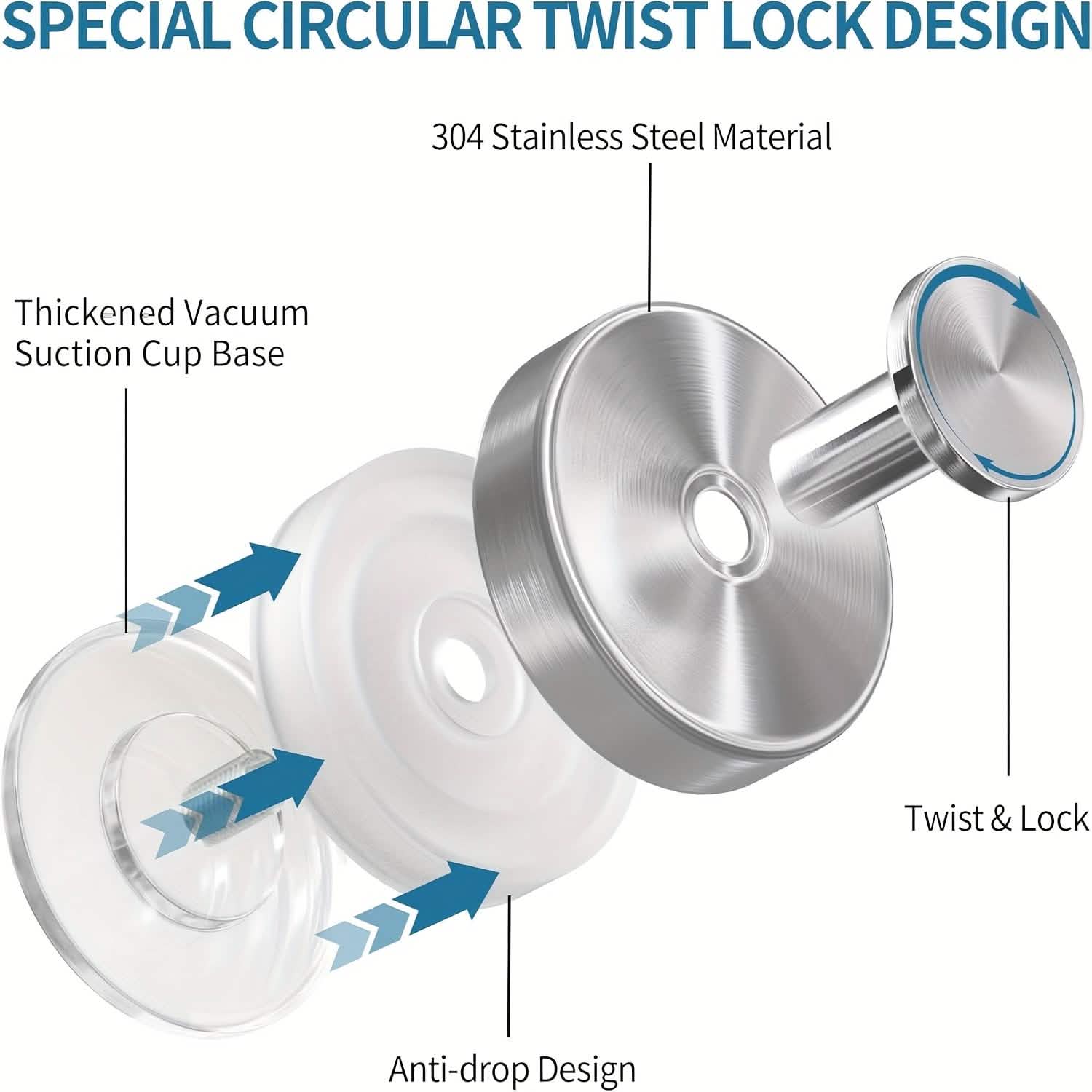 Stainless Steel Suction Cup Hooks