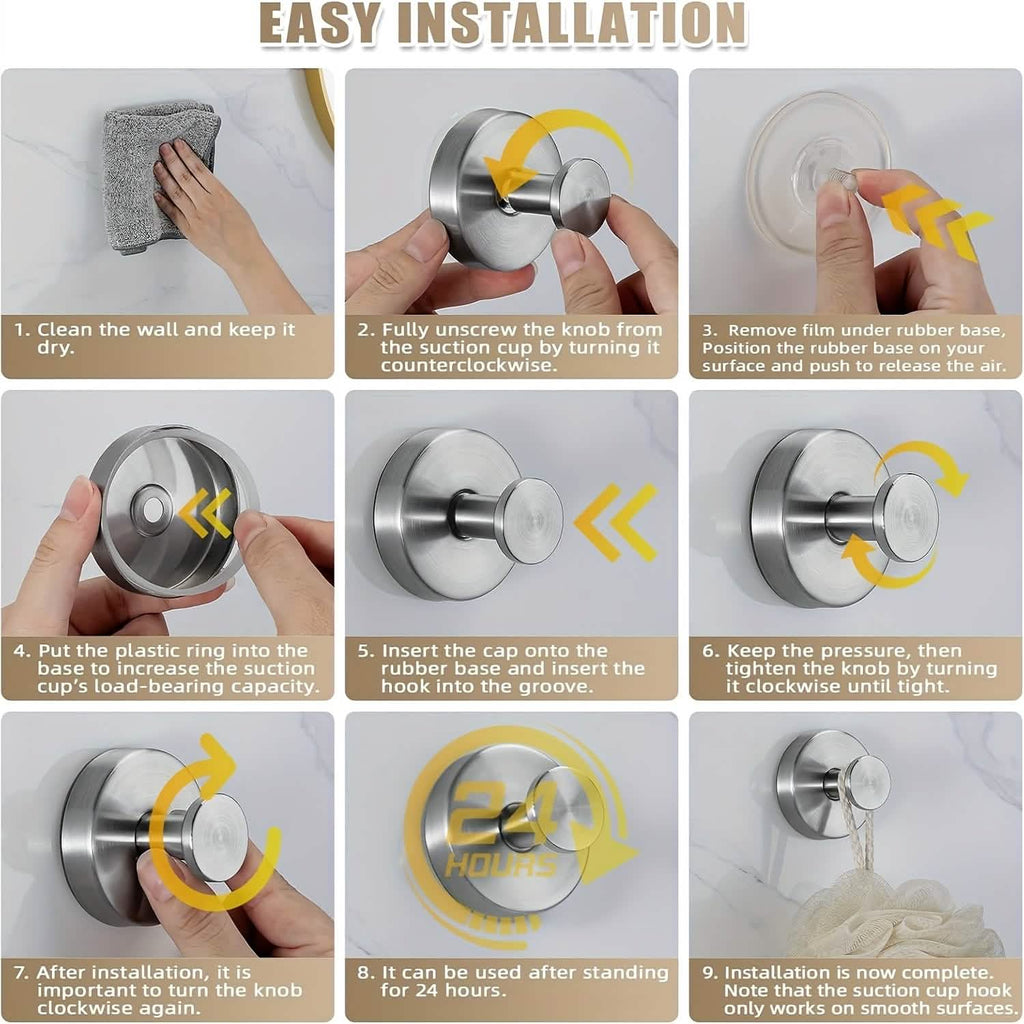 Stainless Steel Suction Cup Hooks