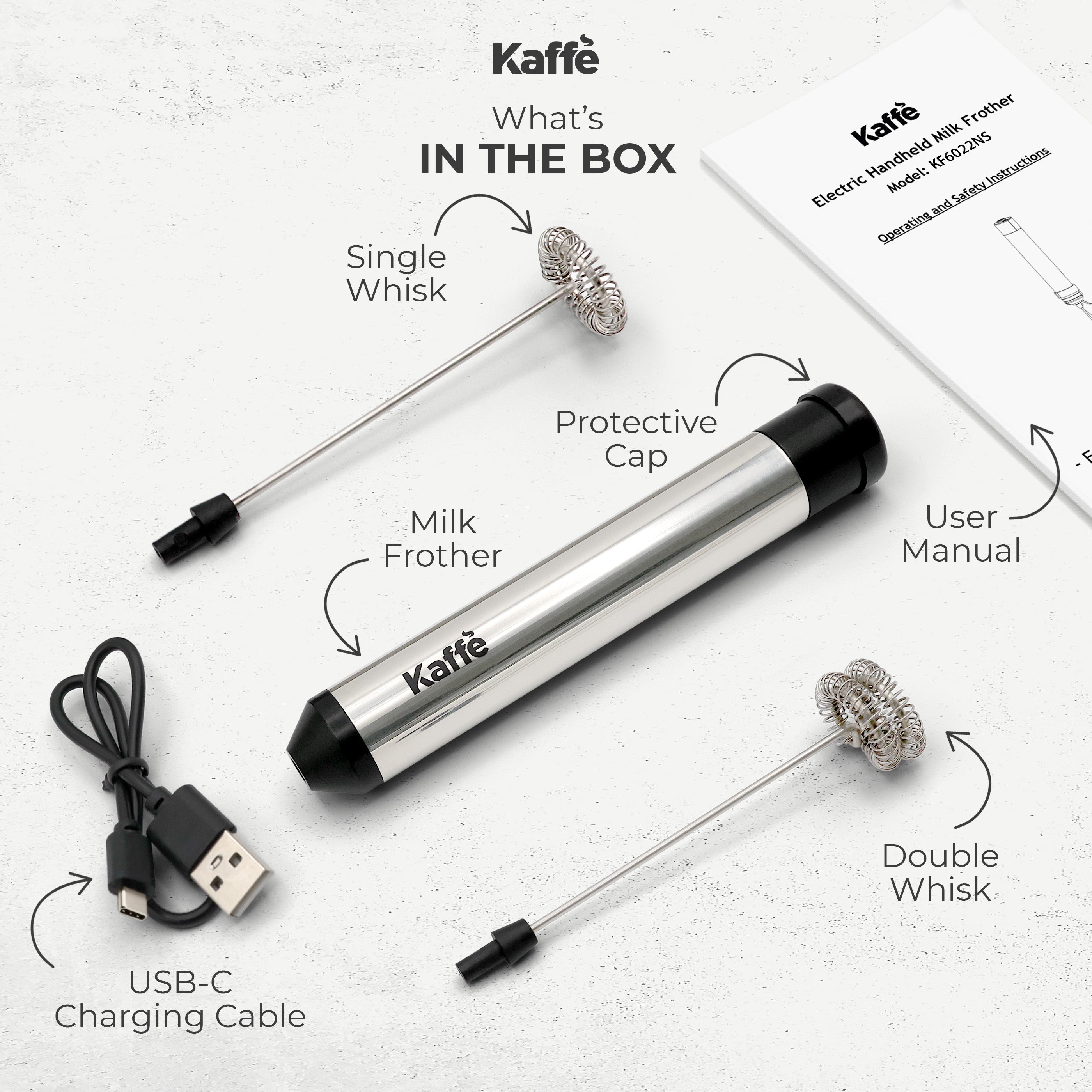 Handheld Milk Frother (USB Rechargeable)