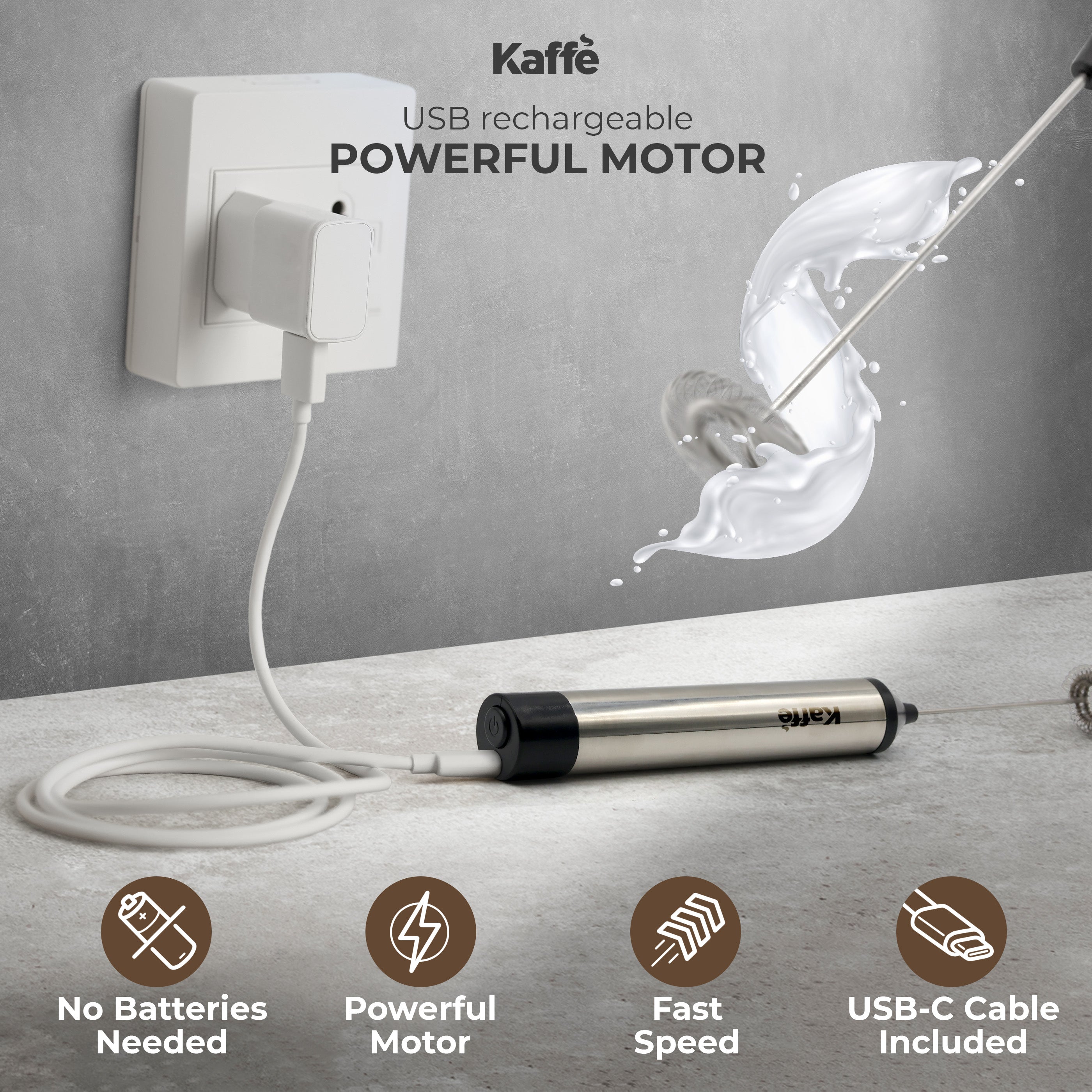 Handheld Milk Frother (USB Rechargeable)