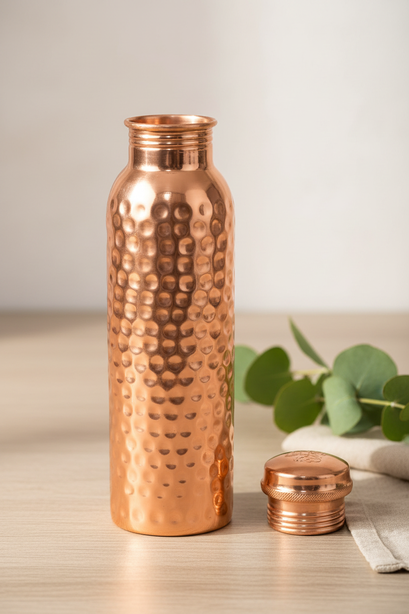 Copper Water Bottle – Lifestyle Shot