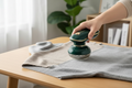 Electric Fabric Shaver – In Use Shot